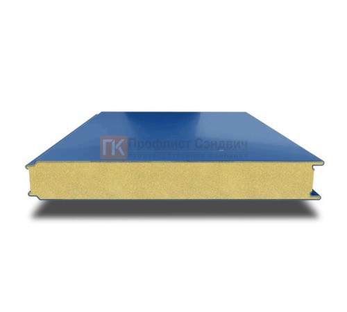 Сэндвич панели гладкие с пенополиизоциануратом, ширина 1200 мм, толщина 100 мм, 0.5/0.5, RAL5005