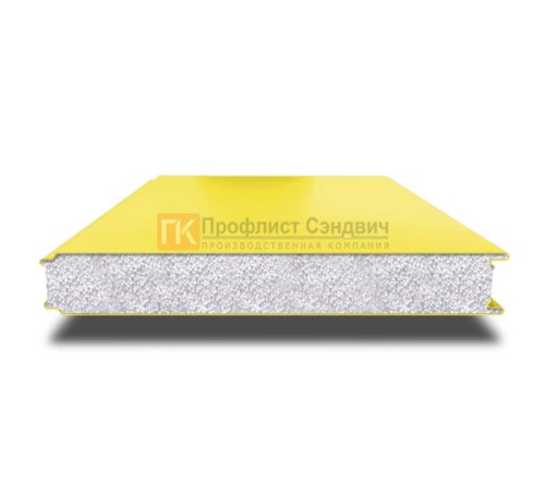 Сэндвич панели гладкие с пенополистиролом, ширина 1200 мм, толщина 200 мм, 0.5/0.5, RAL1018