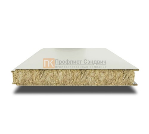 Сэндвич панели гладкие с минеральной ватой, ширина 1000 мм, толщина 150 мм, 0.5/0.5, RAL9002