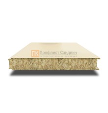 Сэндвич панели гладкие с минеральной ватой, ширина 1000 мм, толщина 200 мм, 0.5/0.5, RAL1015