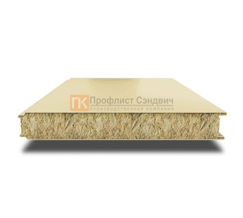 Сэндвич панели гладкие с минеральной ватой, ширина 1000 мм, толщина 60 мм, 0.5/0.5, RAL1014