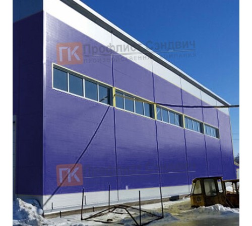 Сэндвич панели гладкие с пенополиизоциануратом, ширина 1200 мм, толщина 200 мм, 0.5/0.5, RAL5002