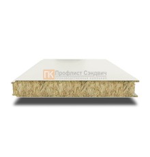 Сэндвич панели гладкие с минеральной ватой, ширина 1200 мм, толщина 20 мм, 0.5/0.5, RAL9003