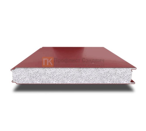 Сэндвич панели гладкие с пенополистиролом, ширина 1200 мм, толщина 200 мм, 0.5/0.5, RAL3011