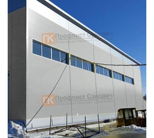 Сэндвич панели гладкие с пенополиизоциануратом, ширина 1000 мм, толщина 20 мм, 0.5/0.5, RAL9006