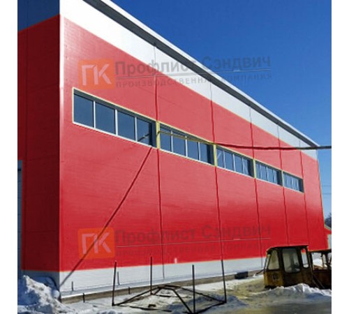 Сэндвич панели гладкие с пенополиуретаном, ширина 1200 мм, толщина 20 мм, 0.5/0.5, RAL3020