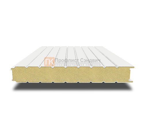 Сэндвич-панель для холодильных камер с пенополиуретаном, ширина 1000 мм, толщина 120 мм, 0.5/0.5, RAL9003