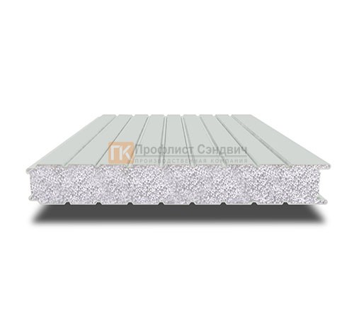 Сэндвич-панель для холодильных камер с пенополистиролом, ширина 1200 мм, толщина 100 мм, 0.5/0.5, RAL7035