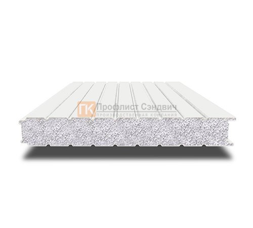 Сэндвич-панель для холодильных камер с пенополистиролом, ширина 1200 мм, толщина 30 мм, 0.5/0.5, RAL9003