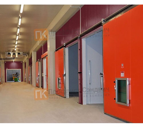 Сэндвич-панель для холодильных камер с пенополистиролом, ширина 1000 мм, толщина 20 мм, 0.5/0.5, RAL3005