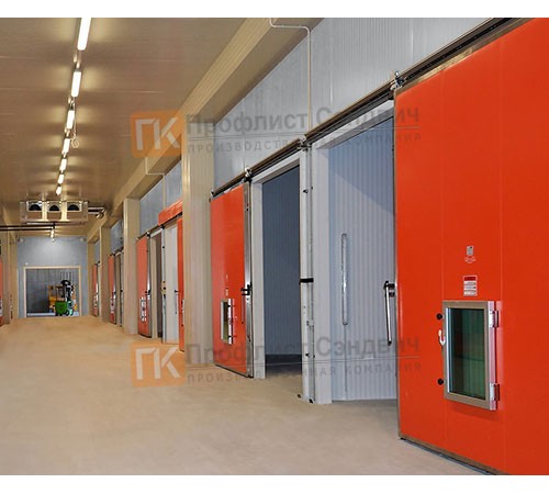 Сэндвич-панель для холодильных камер с пенополистиролом, ширина 1200 мм, толщина 10 мм, 0.5/0.5, RAL7004