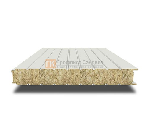 Сэндвич-панель для холодильных камер с минеральной ватой, ширина 1000 мм, толщина 150 мм, 0.5/0.5, RAL9002