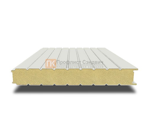 Сэндвич-панель для холодильных камер с пенополиизоциануратом, ширина 1200 мм, толщина 100 мм, 0.5/0.5, RAL9002