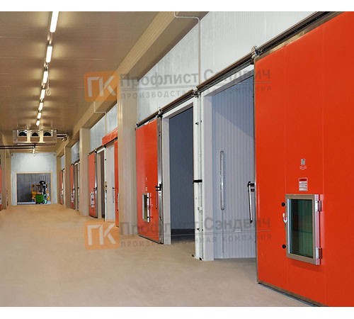 Сэндвич-панель для холодильных камер с минеральной ватой, ширина 1200 мм, толщина 30 мм, 0.5/0.5, RAL7035