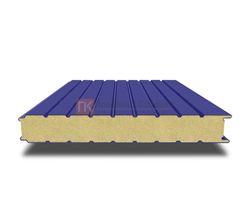 Сэндвич-панель для холодильных камер с пенополиизоциануратом, ширина 1000 мм, толщина 150 мм, 0.5/0.5, RAL5002