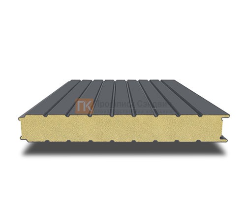 Сэндвич-панель для холодильных камер с пенополиизоциануратом, ширина 1000 мм, толщина 180 мм, 0.5/0.5, RAL7024