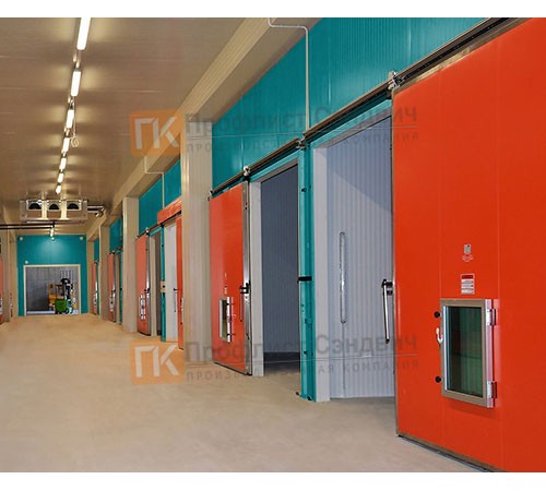 Сэндвич-панель для холодильных камер с пенополистиролом, ширина 1200 мм, толщина 100 мм, 0.5/0.5, RAL5021