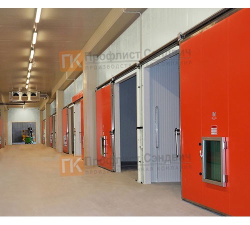 Сэндвич-панель для холодильных камер с пенополиуретаном, ширина 1200 мм, толщина 140 мм, 0.5/0.5, RAL9002