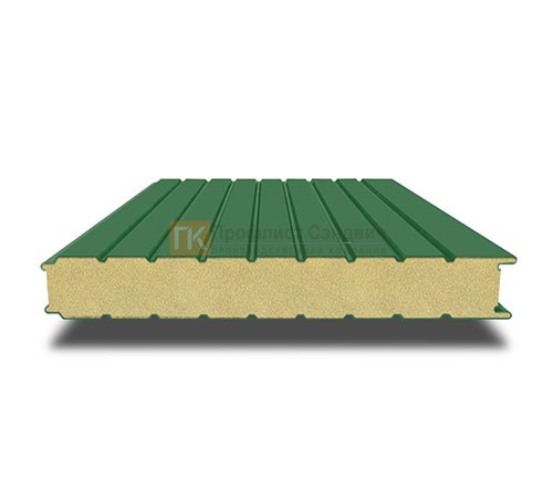 Сэндвич-панель для холодильных камер с пенополиуретаном, ширина 1000 мм, толщина 160 мм, 0.5/0.5, RAL6002