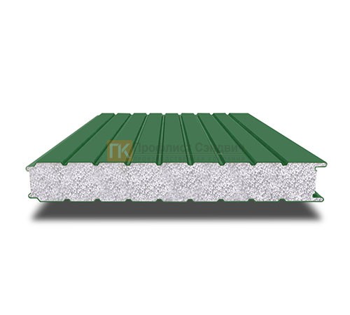 Сэндвич-панель для холодильных камер с пенополистиролом, ширина 1200 мм, толщина 30 мм, 0.5/0.5, RAL6002