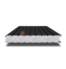 Сэндвич-панель для холодильных камер с пенополистиролом, ширина 1200 мм, толщина 100 мм, 0.5/0.5, RAL9005