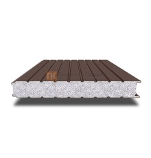 Сэндвич-панель для холодильных камер с пенополистиролом, ширина 1000 мм, толщина 100 мм, 0.5/0.5, RAL8017