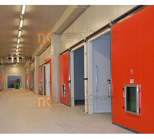 Сэндвич-панель для холодильных камер с пенополиуретаном, ширина 1000 мм, толщина 180 мм, 0.5/0.5, RAL1014