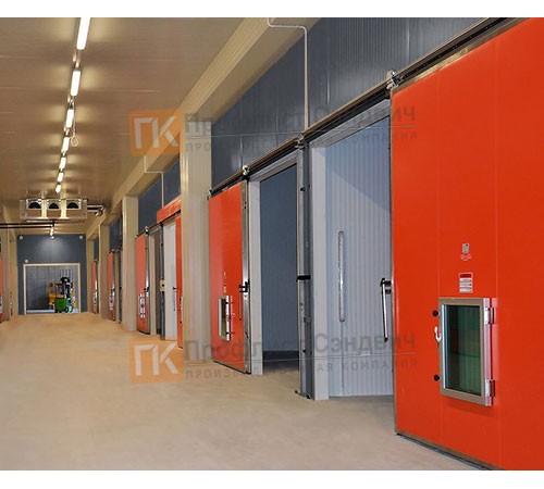 Сэндвич-панель для холодильных камер с пенополиуретаном, ширина 1000 мм, толщина 140 мм, 0.5/0.5, RAL7024