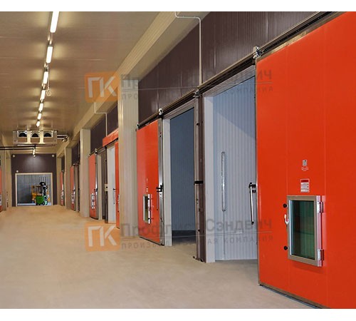 Сэндвич-панель для холодильных камер с минеральной ватой, ширина 1200 мм, толщина 10 мм, 0.5/0.5, RAL8017