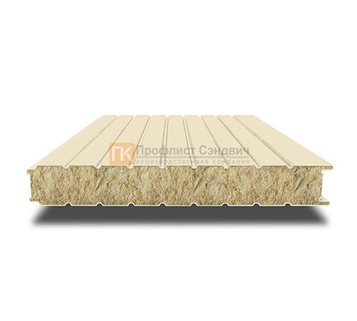 Сэндвич-панель для холодильных камер с минеральной ватой, ширина 1200 мм, толщина 150 мм, 0.5/0.5, RAL1015