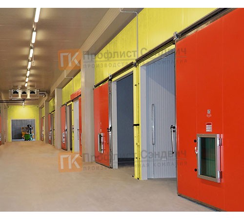 Сэндвич-панель для холодильных камер с минеральной ватой, ширина 1200 мм, толщина 40 мм, 0.5/0.5, RAL1018