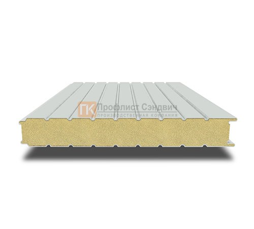 Сэндвич-панель для холодильных камер с пенополиуретаном, ширина 1000 мм, толщина 50 мм, 0.5/0.5, RAL7035