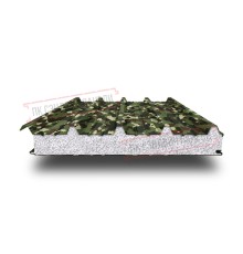 Сэндвич панели кровельные с пенополистиролом, ширина 1200 мм, толщина 60 мм, 0.5/0.5, милитари