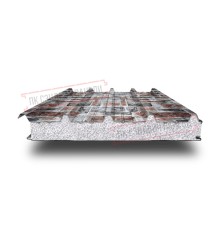 Сэндвич панели кровельные с пенополистиролом, ширина 1200 мм, толщина 80 мм, 0.5/0.5, кварцевый сланец