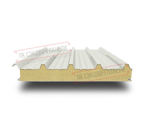 Сэндвич панели кровельные с пенополиуретаном, ширина 1200 мм, толщина 160 мм, 0.5/0.5, RAL9002