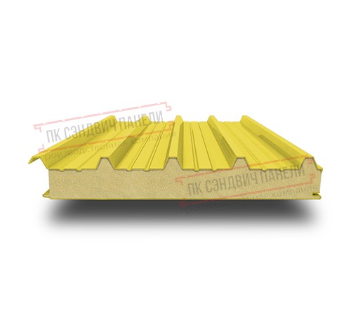 Сэндвич панели кровельные с пенополиизоциануратом, ширина 1000 мм, толщина 180 мм, 0.5/0.5, RAL1018