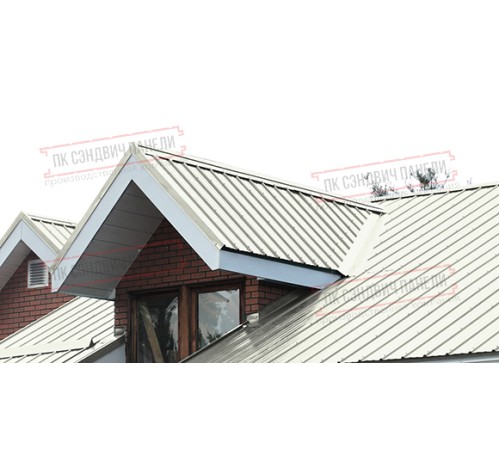 Сэндвич панели кровельные с минеральной ватой, ширина 1000 мм, толщина 140 мм, 0.5/0.5, RAL9010