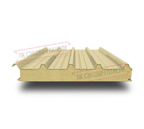 Сэндвич панели кровельные с пенополиуретаном, ширина 1000 мм, толщина 20 мм, 0.5/0.5, RAL1014