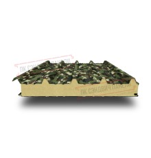 Сэндвич панели кровельные с пенополиуретаном, ширина 1000 мм, толщина 10 мм, 0.5/0.5, милитари