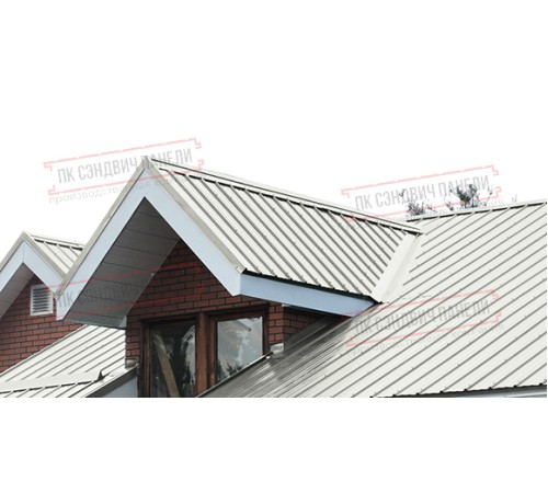 Сэндвич панели кровельные с минеральной ватой, ширина 1200 мм, толщина 20 мм, 0.5/0.5, RAL9002