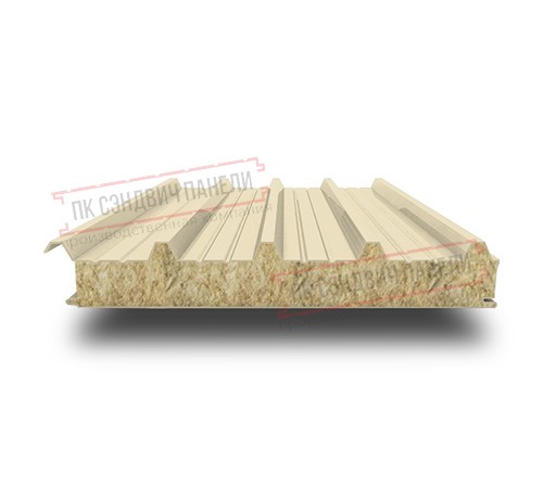 Сэндвич панели кровельные с минеральной ватой, ширина 1200 мм, толщина 30 мм, 0.5/0.5, RAL1015