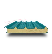 Сэндвич панели кровельные с пенополиизоциануратом, ширина 1000 мм, толщина 160 мм, 0.5/0.5, RAL5021