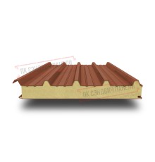 Сэндвич панели кровельные с пенополиизоциануратом, ширина 1200 мм, толщина 160 мм, 0.5/0.5, RAL8004