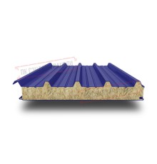 Сэндвич панели кровельные с минеральной ватой, ширина 1000 мм, толщина 40 мм, 0.5/0.5, RAL5002