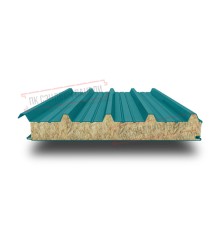 Сэндвич панели кровельные с минеральной ватой, ширина 1000 мм, толщина 160 мм, 0.5/0.5, RAL5021