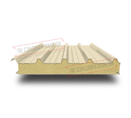 Сэндвич панели кровельные с пенополиуретаном, ширина 1000 мм, толщина 30 мм, 0.5/0.5, RAL1015