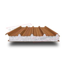 Сэндвич панели кровельные с пенополистиролом, ширина 1200 мм, толщина 10 мм, 0.5/0.5, орех