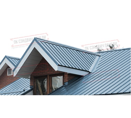 Сэндвич панели кровельные с пенополистиролом, ширина 1000 мм, толщина 300 мм, 0.5/0.5, RAL5024