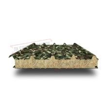 Сэндвич панели кровельные с минеральной ватой, ширина 1000 мм, толщина 10 мм, 0.5/0.5, милитари