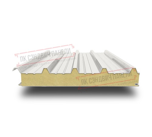 Сэндвич панели кровельные с пенополиуретаном, ширина 1000 мм, толщина 20 мм, 0.5/0.5, RAL9010